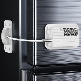Upgraded Refrigerator Combination Locks- Changeable Password Fridge Locks for Kids, Toddlers and Children (Color: White-1PACK)
