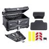 Motorcycle Top Case, Universal Aluminum Alloy Motorbike Tail Box with Leather Lining