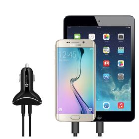 Triple Source Car Charger 2x USB And Type C Ports (Color: White)