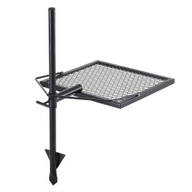 Swivel Campfire Grill, Fire Pit Grill Grate over Fire Pits, Heavy Duty Steel Grill Grates, 360Â° Adjustable Open Fire Outdoor Cooking Equipment (Baking Tray Shape: Square)