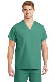 CornerStone Reversible V-Neck Scrub Top CS501 (Color: Jade Green, size: 2XL)