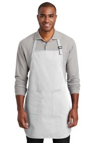 Port Authority Full-Length Two-Pocket Bib Apron A600 (Color: White, size: OSFA)