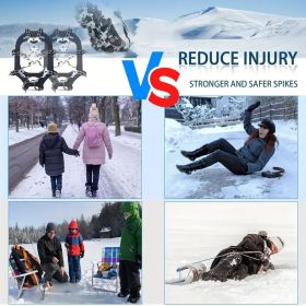 Shoe Ice Claws, Traction Shoe Nails, Ice and Snow Grip Straps with 19 Stainless Steel Nails, Shoe Claws Anti-Slip Boot Nails, Suitable for Walking (Model: M)