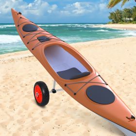 Kayak Cart Trolley with Aluminum Frame Adjustable Crossbar Large Tires for Easy Transport (Color: General)