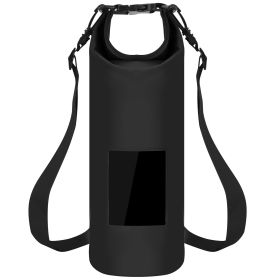 Floating Waterproof Dry Bag Floating Dry Sacks with Observable Window 20L Roll Top Lightweight Dry Storage Bag for Kayaking Rafting Boating Swimming C (Color: Black, size: 10L)