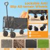 Foldable trolley, with wheels, foldable, large capacity, 330 pounds, multi-functional trolley, heavy-duty design, with elastic handles