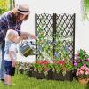 Raised Garden Bed with Trellis Planter Box for Climbing Plants