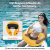Manual Inflatable Belt Pack for Adults, 105N Buoyancy, Over 80 Pounds and Up to 59 in Waist Adjustable, Inflatable PFD Waist for SUP Paddelboarding