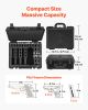 Hard Pistol Case, Heavy Duty Hard Gun Case with XPE Foam Lining, Waterproof Pistol Storage Box with Customizable Interior & Handle for Gun, Lenses
