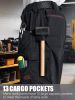 Mens Ripstop Cargo Work Pants with 13 Pockets Tactical Water Resistant Breathable Hiking Construction Pants