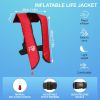 Automatic/Manual Inflatable Life Jacket| Inflatable PFD Kayak Vest Adult| Life Vest for Adults| Outdoor Water Sports| Supports up to 330 lbs|33g of Ca