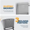 Alpcour Folding Reclining Stadium Seat with Back Support for Bleachers