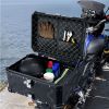 Motorcycle Top Case, Universal Aluminum Alloy Motorbike Tail Box with Leather Lining