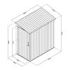 3' x 6' Galvanized Metal Pent Shed, 29 GA Corrugated Metal, 75' Upper edge, TMG-MS0306