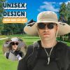 Outdoor Wide Brim Sun Hat with 2 Solar Fan Sun Bucket Hat for Men Women UPF 50+ Bucket Fishing & Beach Hat with Fan Built in.