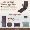 Flannel / PU Material Options - 1 Pc Full Body Massage Mat Multifunctional Massage Chair Pad with Heat Timer Shiatsu Neck Massager Carry Bag Earplugs