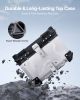 Motorcycle Top Case, Universal Aluminum Alloy Motorbike Tail Box with Leather Lining