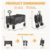Foldable trolley, with wheels, foldable, large capacity, 330 pounds, multi-functional trolley, heavy-duty design, with elastic handles