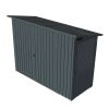 4' x 8' Bicycle Metal Pent Shed, 29 Gauge Corrugated Metal, 70" Upper edge, TMG-MS0408