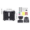 Motorcycle Top Case, Universal Aluminum Alloy Motorbike Tail Box with Leather Lining