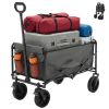 Foldable trolley, with wheels, foldable, large capacity, 330 pounds, multi-functional trolley, heavy-duty design, with elastic handles