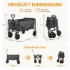 Foldable trolley, with wheels, foldable, large capacity, 330 pounds, multi-functional trolley, heavy-duty design, with elastic handles