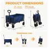 Foldable trolley, with wheels, foldable, large capacity, 330 pounds, multi-functional trolley, heavy-duty design, with elastic handles