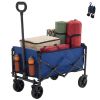 Foldable trolley, with wheels, foldable, large capacity, 330 pounds, multi-functional trolley, heavy-duty design, with elastic handles