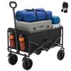 Foldable trolley, with wheels, foldable, large capacity, 330 pounds, multi-functional trolley, heavy-duty design, with elastic handles